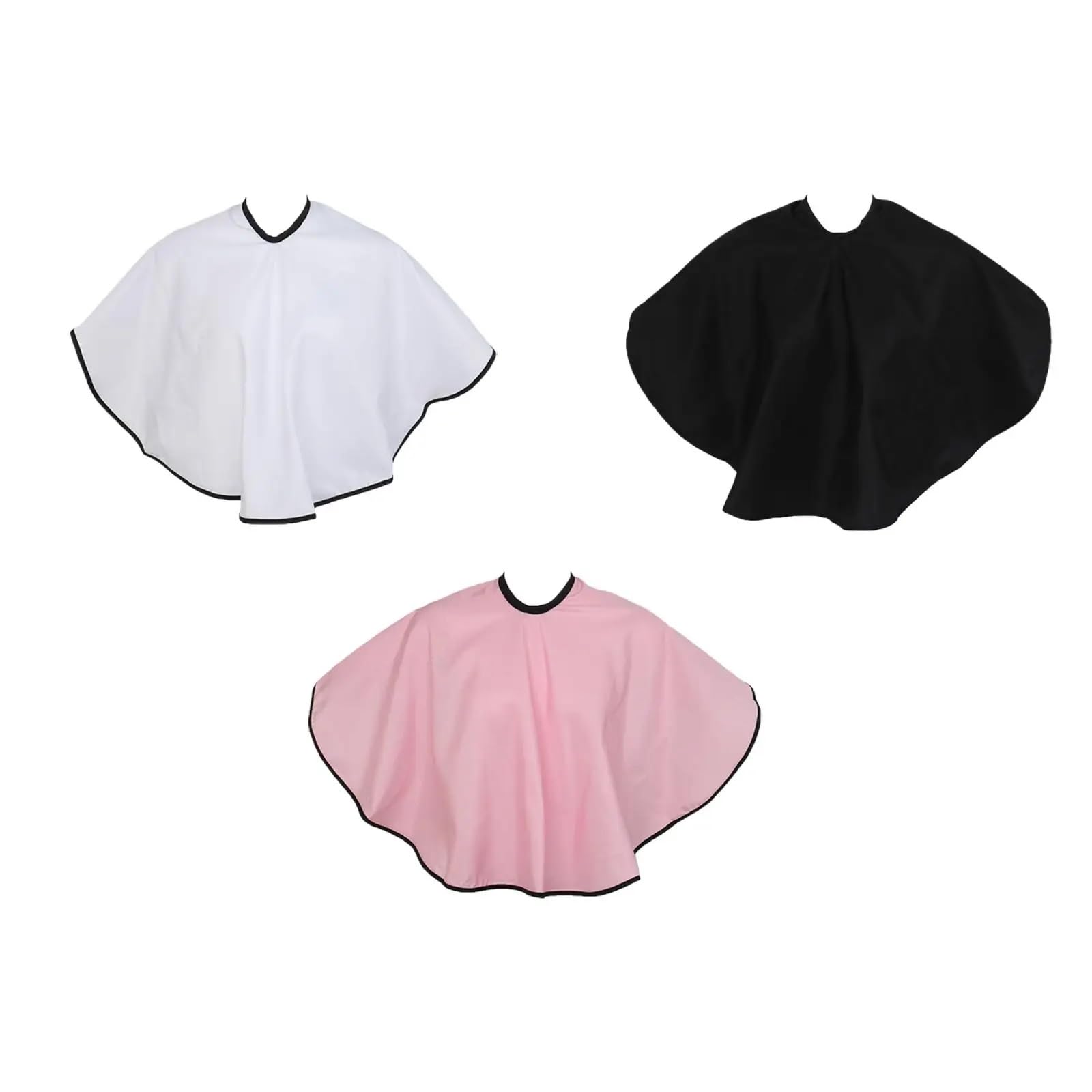Capo Barbiere Mantella da Barbiere da 3 Pezzi Mantella da Barbiere for Capelli Mantella for tinture for Capelli for Acconciature Mantella da Barbiere for Parrucchiere(White)