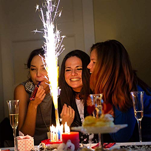 Silver Candles, Used for Birthday Cakes, Parties, Weddings, Bottling Services, Nightclubs, Restaurants, Anniversaries, Parties, Celebrations, smokeless 1 Pack - Thumbnail 3