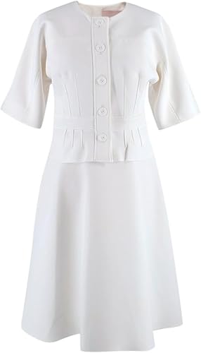 Chaqueta de Botones Crema y Falda Acampanada de Segunda Mano