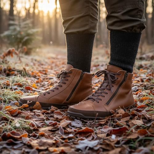 Alaskan Magic Barefoot Shoes, Water-Resistant Non-Slip Winter Boots for Men, Casual Comfortable Barefoot Shoes with Side Zipper2