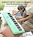 The ONE Smart Keyboard COLOR 61 Lighted Keys Piano Keyboard, MIDI Electric Piano for Beginners with 256 Tones, 64 Polyphony, Built-in LED Lights and Free Apps (Green)