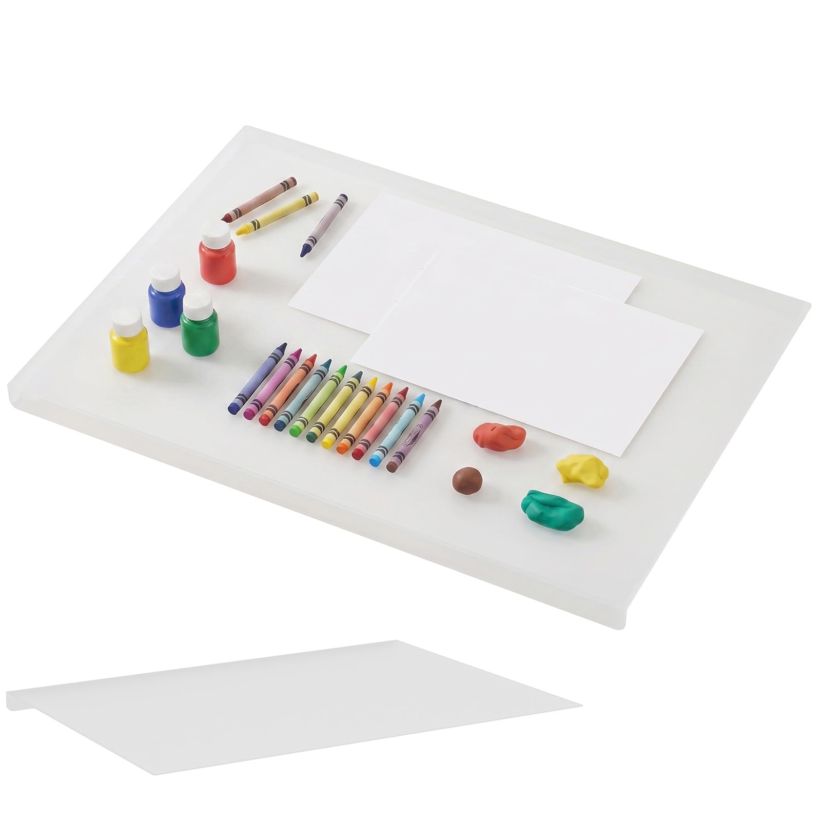Silicone Mat for Worktops 70x50cm, Waterproof Countertop Protector Mat with Lip, Heat Resistant Worktop Protector for Office Desks, Kitchen Counters and Dining Tables, Kitchen Counter Protectors