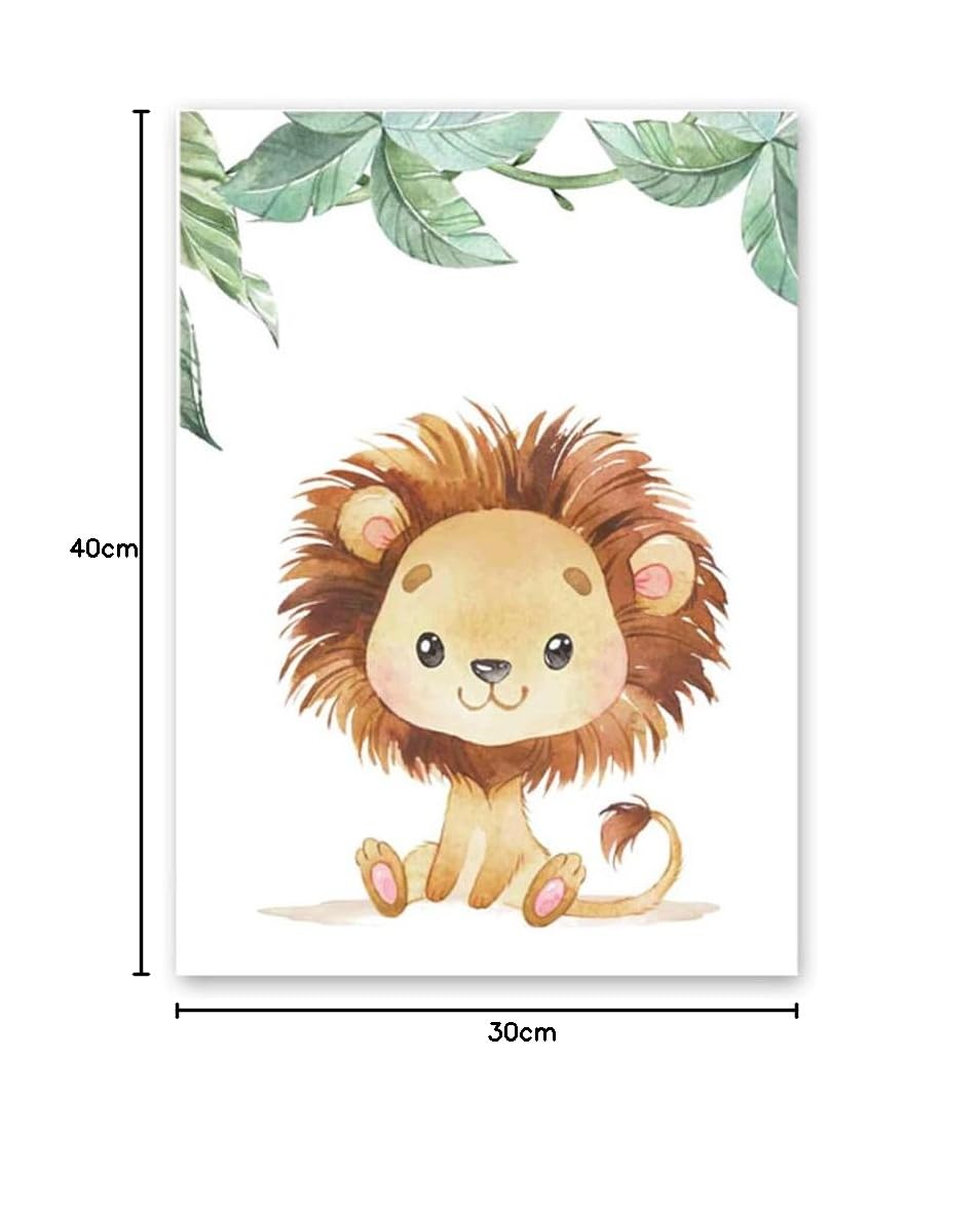 3 Laminas Personalizadas Bebe 30X40CM Cuadro Animales Infantil Poster Habitacion Niño Lienzo Infantiles Para Habitacion Laminas Animales Salvajes Cuadros Decorativos Niños sin Marco