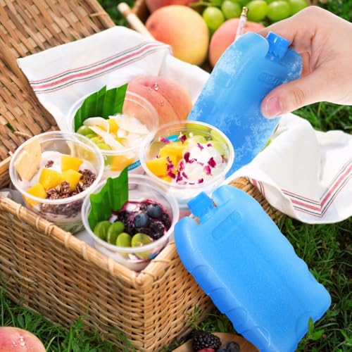 Image of Housoutil Reusable Ice Packs for Cooler, 8pcs Portable Ice Blocks for Portable Air Conditioner Evaporative Cooler, Medium Freezable Packs for Office Bedroom Living Room Lunchbox and Camping