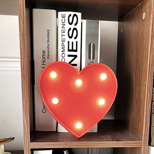 FAVOMOTO Amor Luz de Sinal de Coração Levou Forma de Coração Luzes Decorativas Noite Luz Casamento D