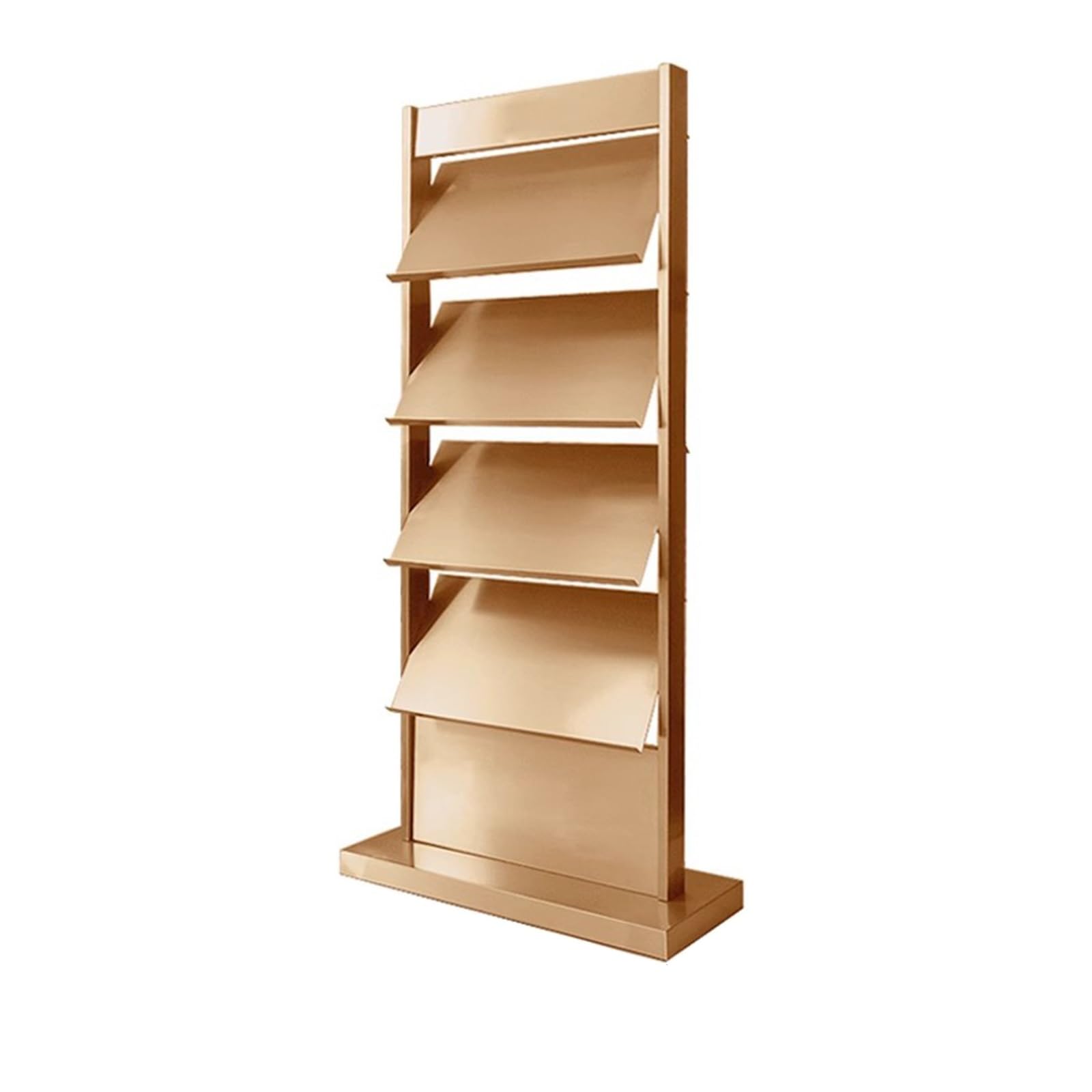 CGCSYZ Brochure Display Stand,Magazine Rack Floor Stand,Magazine Stand, Brochure Organizer, Brochures Holder,Magazine Display Stands for Trade Show/ 4S Stores/Offices (Gold)
