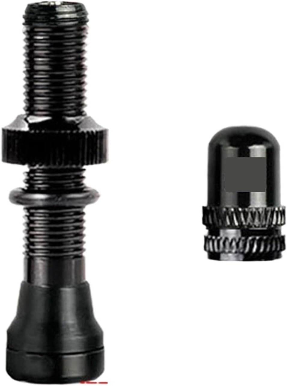 1/2pcs 40/60MM Brass or Alloy Stem Bicycle A/V Presta Tubeless Tire Valve Road Bike MTB Nipple W/Tool Alloy Valve Cap(Black-40mm-1pc)