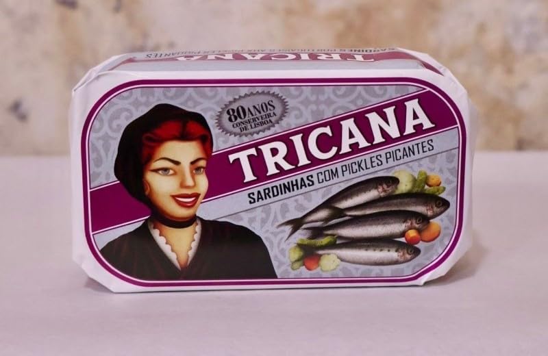Tricana - Gourmet-Ganze Sardinen mit scharfen Pickles - 5er Pack (5 x 120 gr)