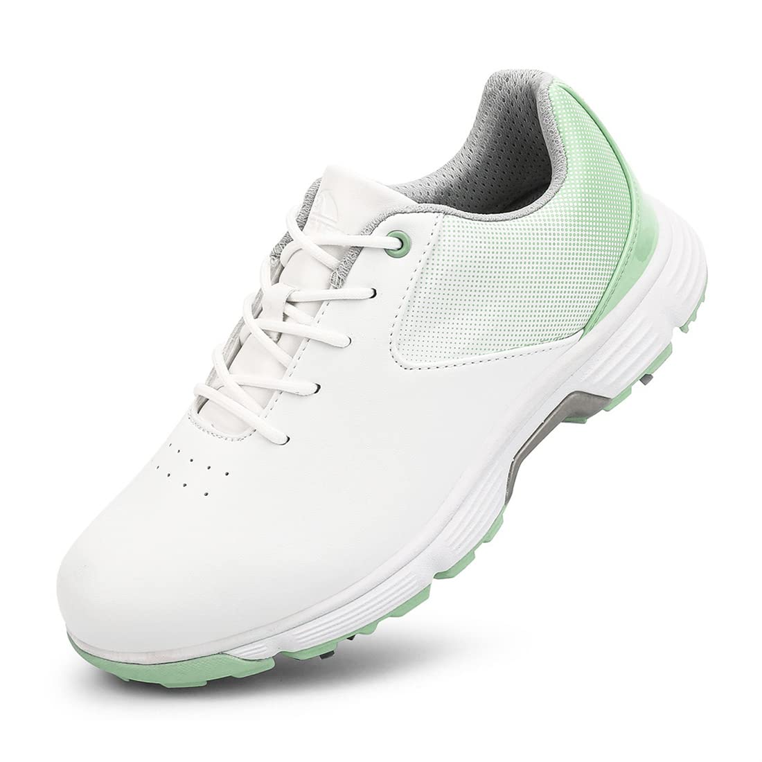 VEACAM Womens Golf Shoes Waterproof Golf Sneakers Lightweight Laides Golf Fitness Shoes Outdoor Anti Slip Walking Footwears,Green Spike,6