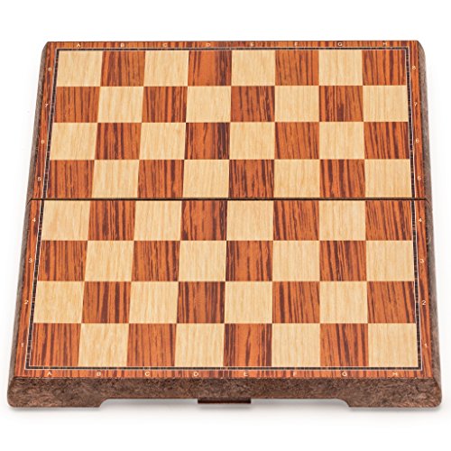 Yellow Mountain Imports Magnetic Portable Chess Set (10.6 Inches) - Folding, Travel Board Game #TOP7