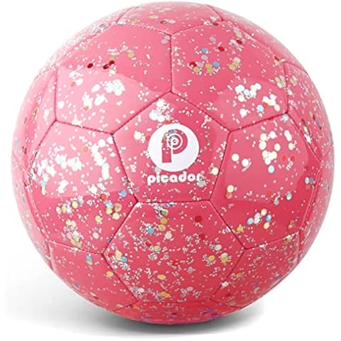 PP PICADOR Soccer Ball Kids Size 3, Glitter Shiny Sequins Toddler Soccer Balls with Pump for Girls Boys Ages 4-6-8 6-12 Child Baby Gift(Pink) Cover