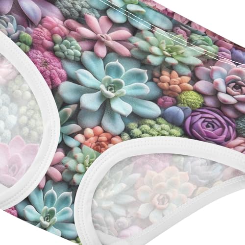 Girls Underwear Toddler 2t Cotton Little Girl Panties Durable Briefs Kids Undies Colorful Succulents Floral4