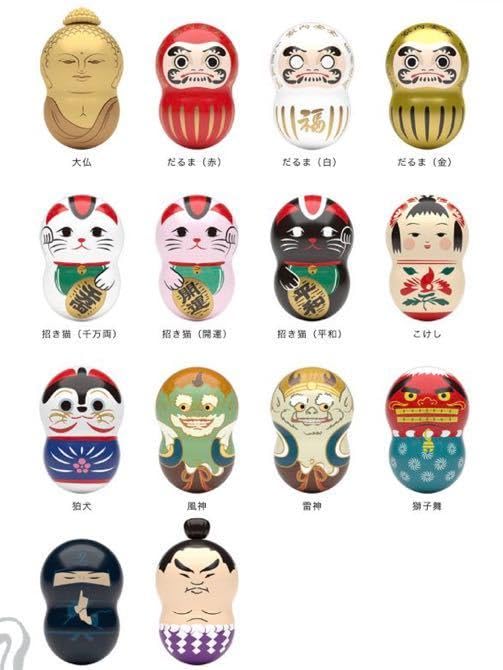 Amazon.co.jp: クーナッツ ジャパン だるま 風神 雷神 招き猫 忍者 