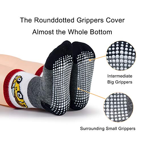 Evercute Toddler Girls Grip Socks 12 Pack Boys Non Slip Socks for Kids Anti Skid2