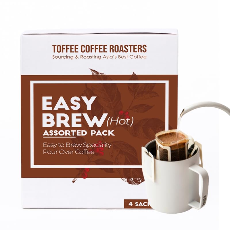 Toffee Coffee Roasters Assorted Hot Brew Easy Pour Drip Coffee Bags | Light To Dark Roast | Pack Of 8 Sachets | 100% Arabica Beans | Ready To Brew In 2 Mins | No Equipment Needed-picture-15