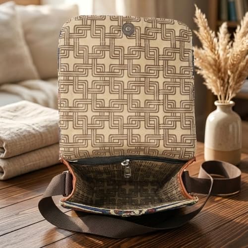 Image of Stylish Jute Sling Bag for Woman | Trendy Mini Crossbody phone purse | Mobile sling bag for women with Adjustable Strap | phone purse for women for Travel & Daily Use (7 Inches, Small Size) | Cotton