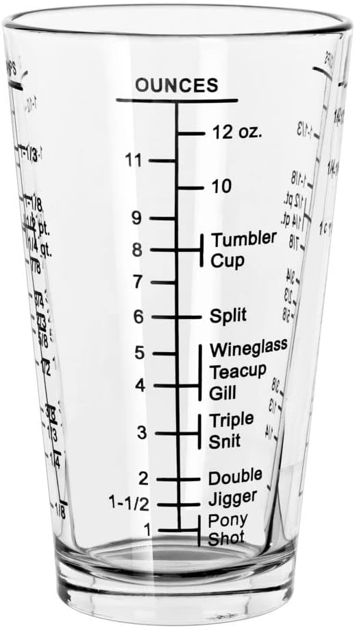 Libbey 1639/1918M 16 Oz. Graduated Measuring Glass - 8 / CS