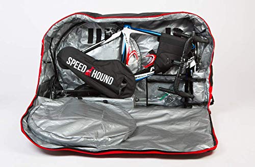 Speed Hound Bike Case for Air Travel | Freedom Padded Carrying Case Fits Most Road, Mountain & Triathlon Bikes | Heavy Duty Bike Bag with Extra Space for Cycling Accessories | 53 x 31 x 15 Inches