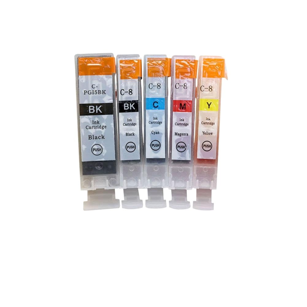 Cartucho de Tinta PGI5 CLI8 XL Compatible con MP500 MP530 MP600 MP600R MP610 MP800 MP800R MP810 MP830 MP950 MP960 MP970(1 Set)