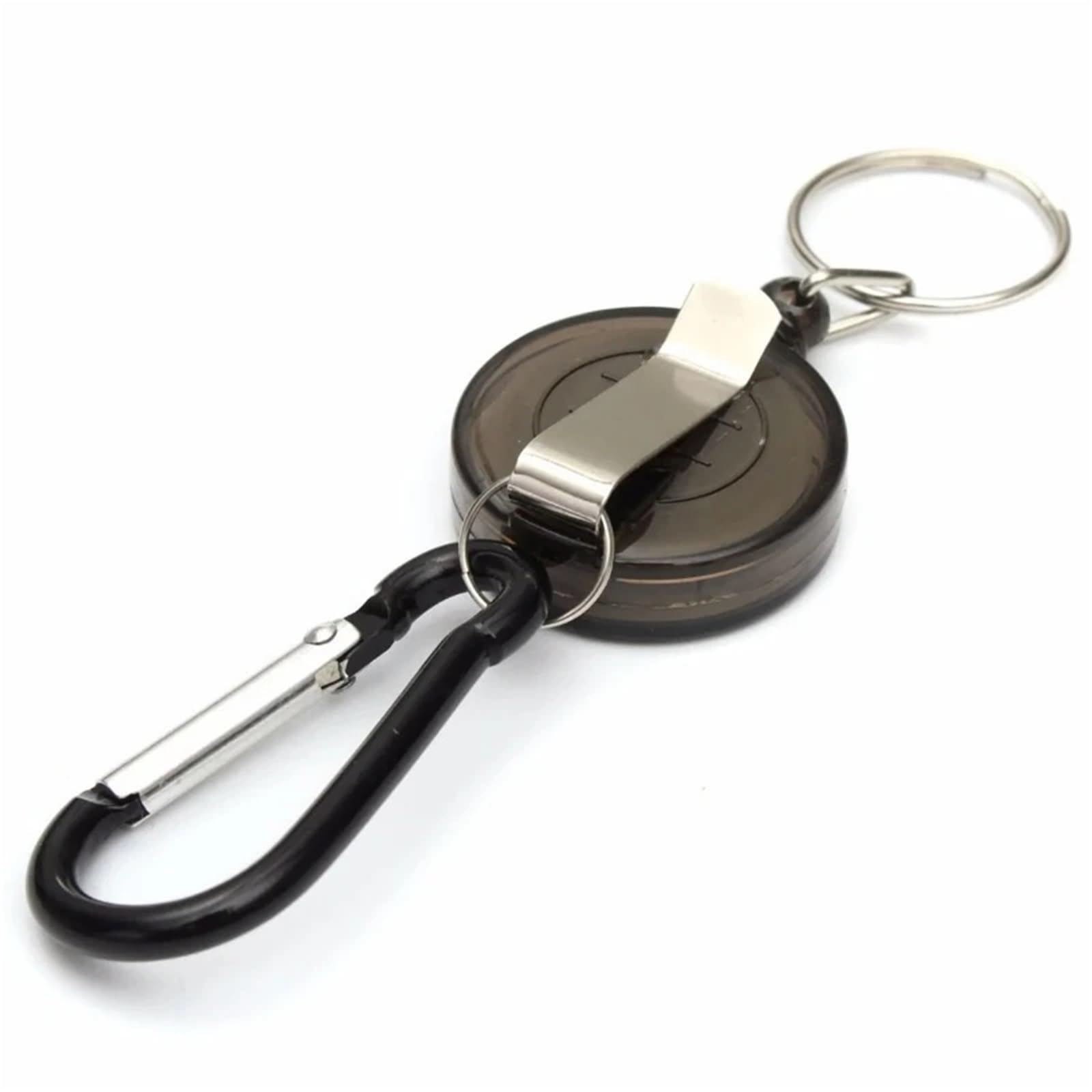 Lot de 10 enrouleurs de badges rétractables en métal pour porte-clés, porte-badge, porte-nom, étiquette d'identification, clip pour carte (n°1)