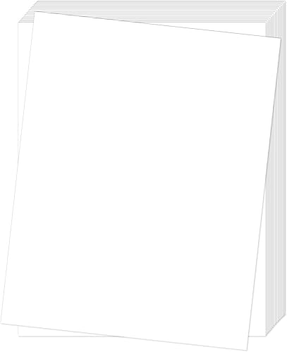 Cartulina blanca 50 hojas de papel de cartulina gruesa A4, papel blanco de 8.3 x 11.7 pulgadas, papel de impresora de tarjetas pesadas de 8.3 x