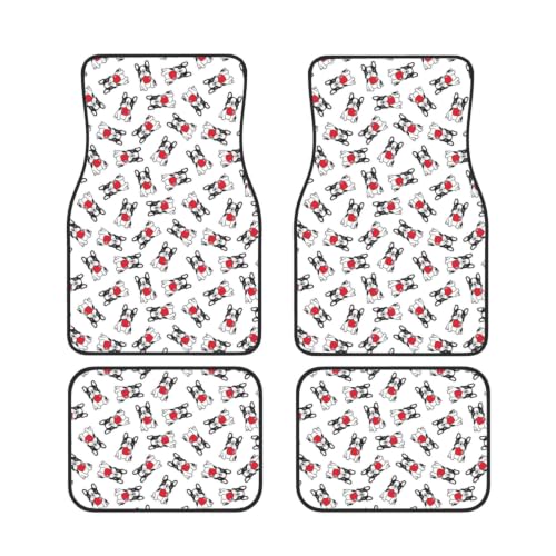 Alfombrillas para coche de neopreno de alta calidad diseño bulldog romántico
