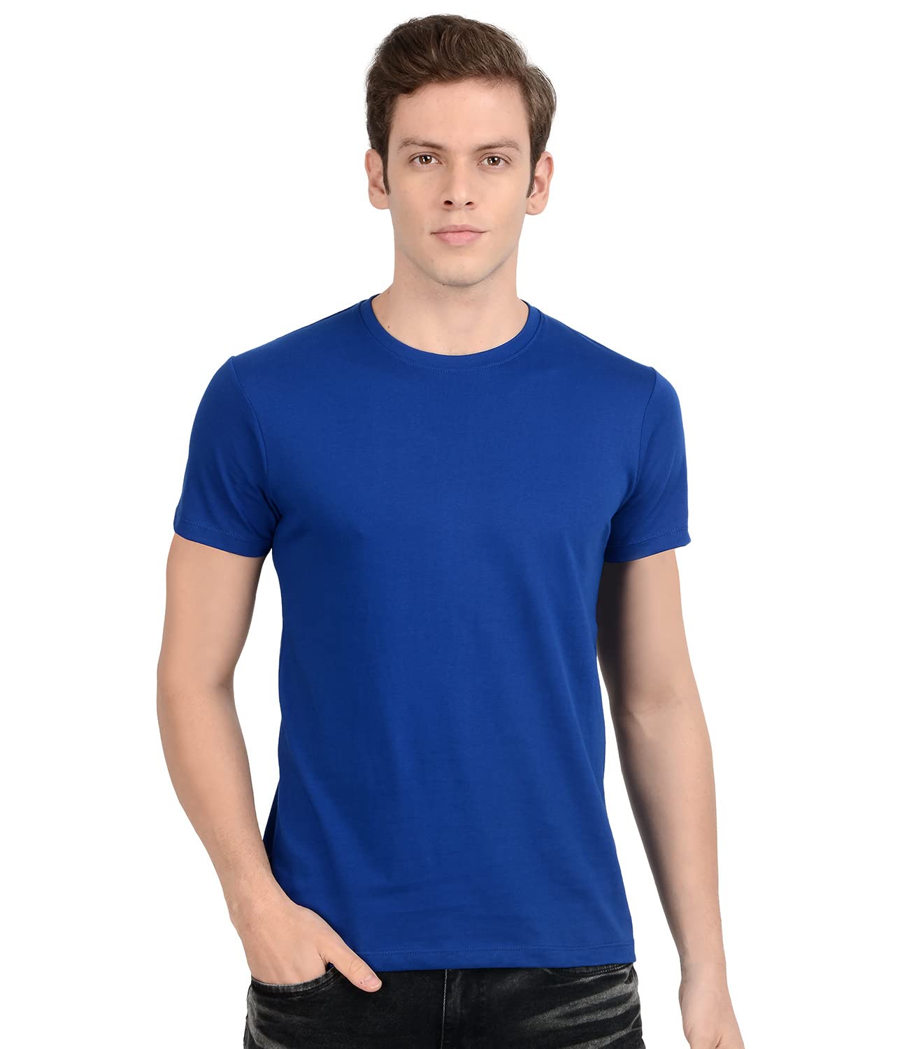 Scott International Biowash T-Shirts for Men's & Boys- Round Neck, Half Sleeves, Cotton, Regular Fit, Stylish, Branded Solid Plain Tshirt for Men- Ultra Soft, Comfortable, Lightweight T-Shirt for Men