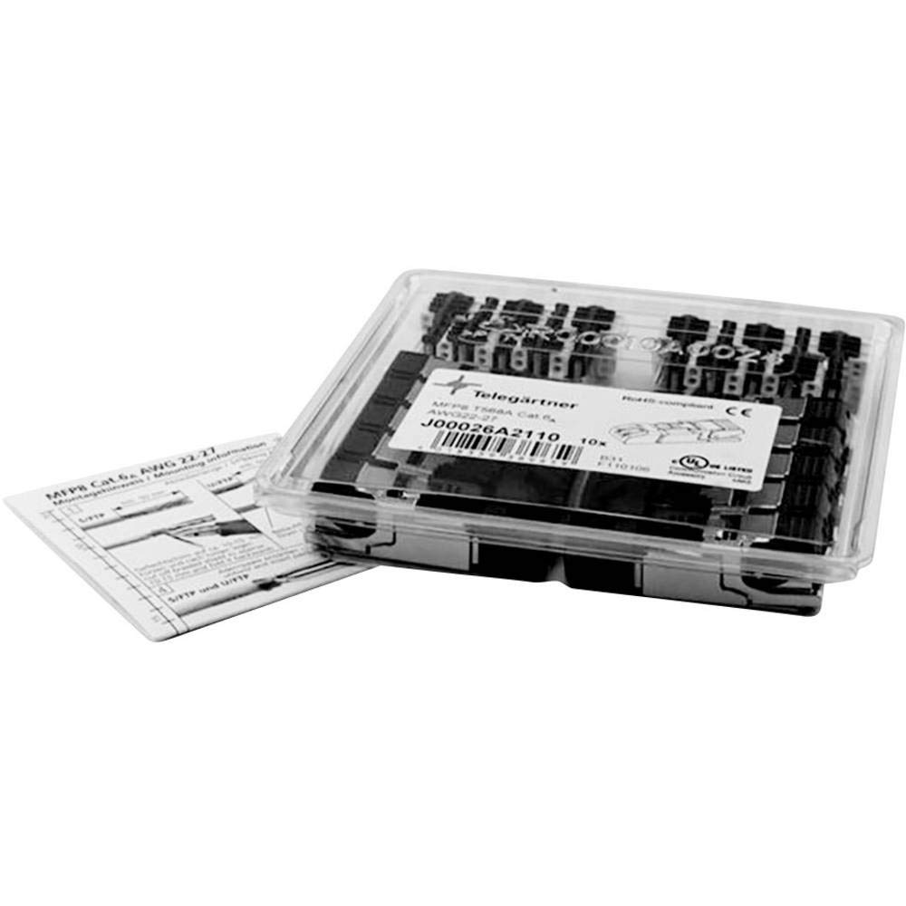Telegaertner J00026A2111 - Conector RJ45 (cat. 6 A, apantallado, número de polos 8P8C, 10 unidades)