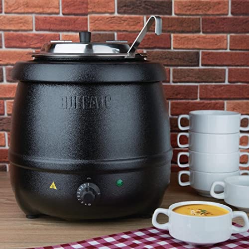 Buffalo Black Soup Kettle 10Ltr/360X345mm Stainless Steel Electric Jug