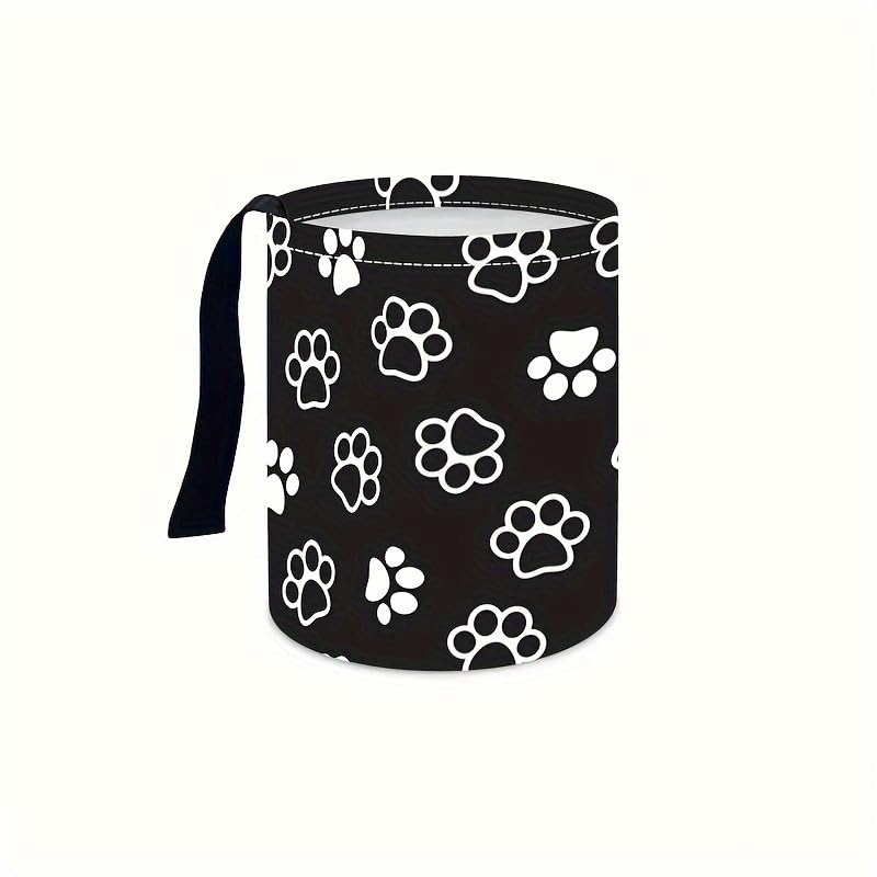 Image of Portable Reusable Waterproof Car Trash Bin, Multipurpose Vehicle Organizer, Road Trip Essentials (Dog paw 2)