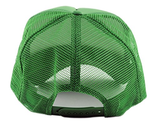 Image of NYFASHION101 Plain Mesh Trucker Hat - Breathable 6-Panel Daily Snapback Cap, Customizable Ideal for DIY Embroidery & Patches