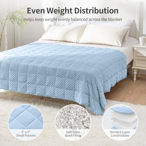 Image of Uttermara Cooling Weighted Blanket for Adults, 15 lbs Queen Size 60 inch x 80 inch