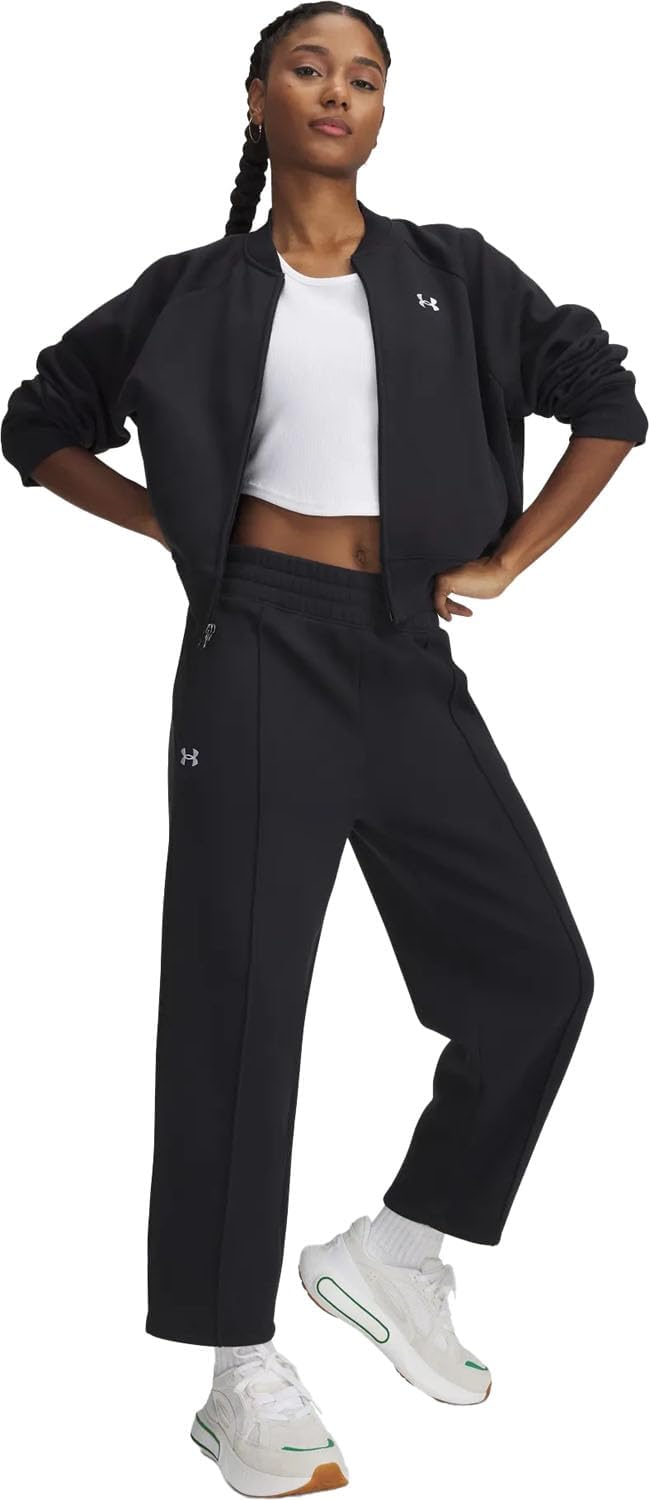 Under Armour - Womens Rival FLC Pintuck Ankle Pant, Color Black (001), Size: X-Large - Image 3