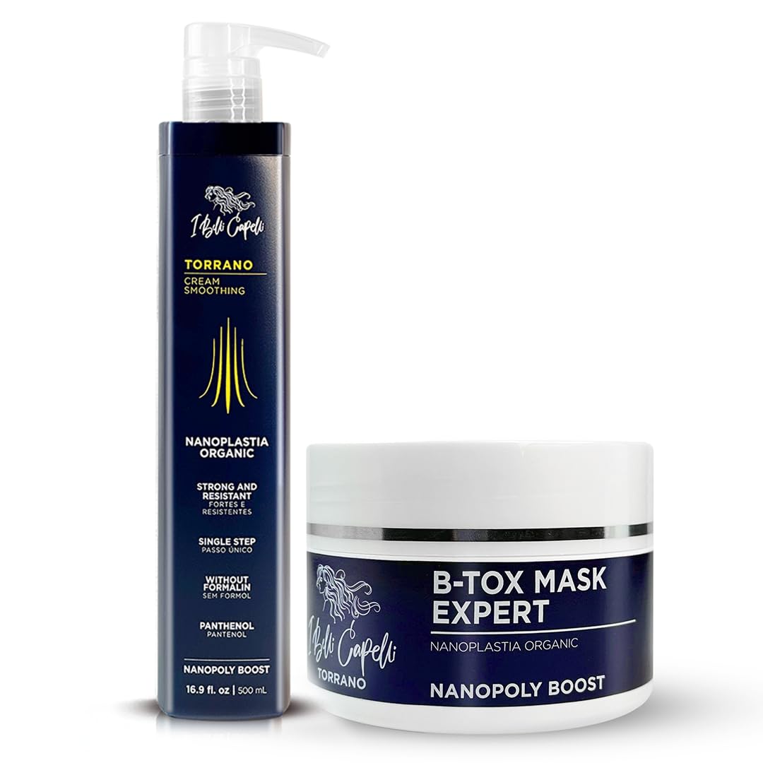 I Belli Capelli Torrano Keratin Hair Treatment Kit - Formaldehyde-Free Straightening with Nanoplastia and B-tox (2 Pack)