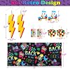 Yussti 80S 90S Accessories for Women 4 Pairs Retro Earrings 4 PCS Headbands 80S Stylish Girl Neon Earrings Cassette Tape Acrylic Drop Dangle 90S Hair Accessories Vintage Headbands Soft Elastic Sweat #5