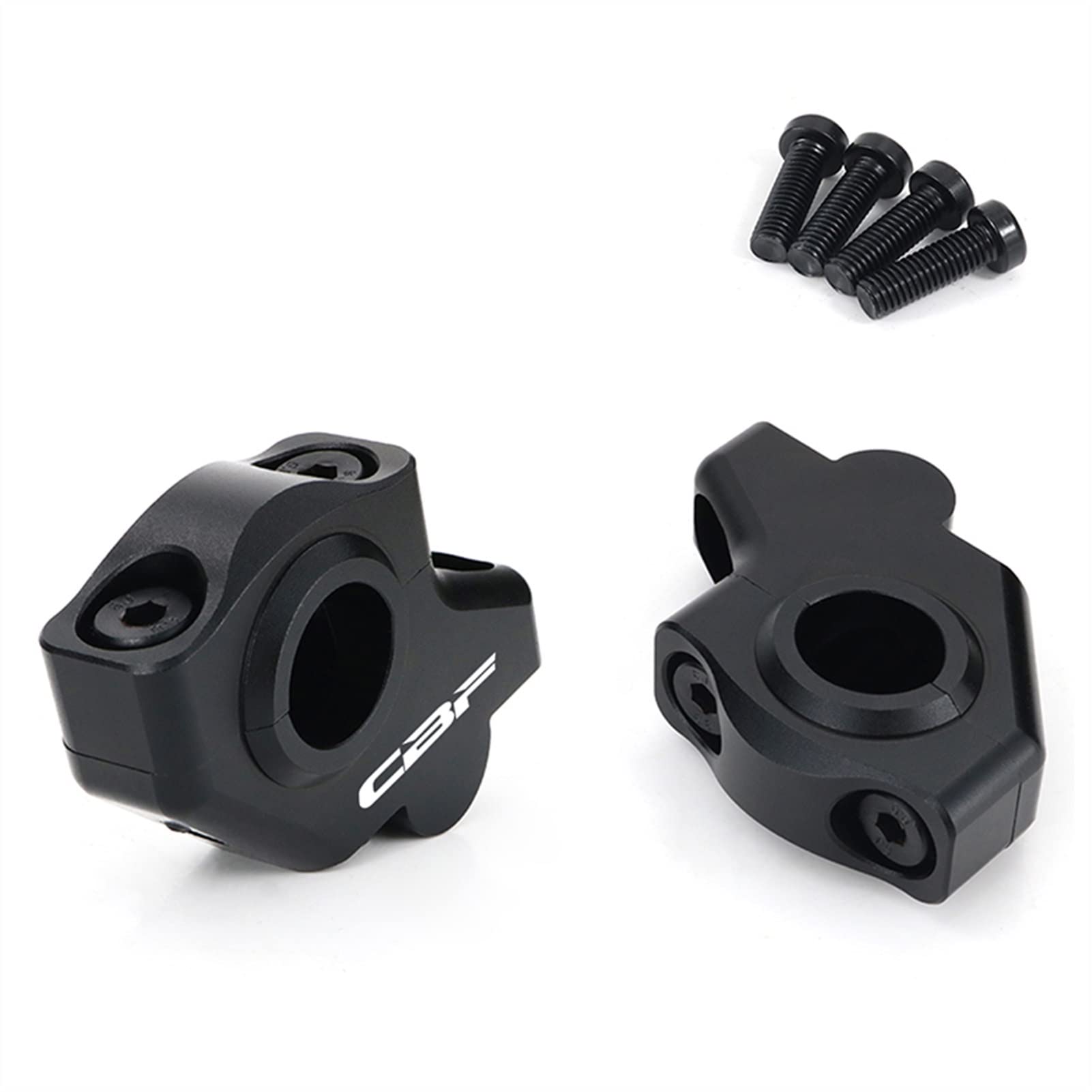 Rehausseurs Guidon Moto Kucihum Gloss Black - Pour CBF1000 2006-2019, CBF500, CBF600 - 22mm 7/8" Pince Surélevée Décalée