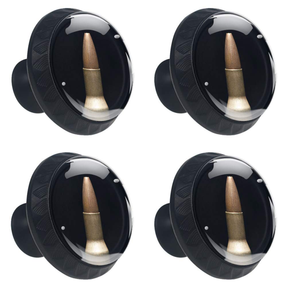 Boutons de meubles ronds en métal lot de 4 poignées avec imprimé de balle pour tiroir de cuisine