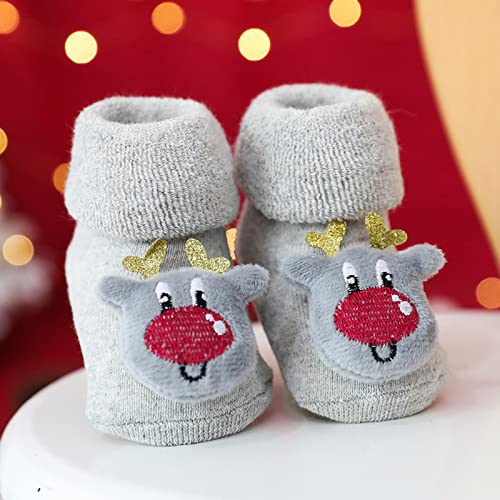 Baby Christmas Socks Toddler Boys Girls Non Slip Knitted Floor Slipper Socks Infant Soft Sole Christmas Sock2
