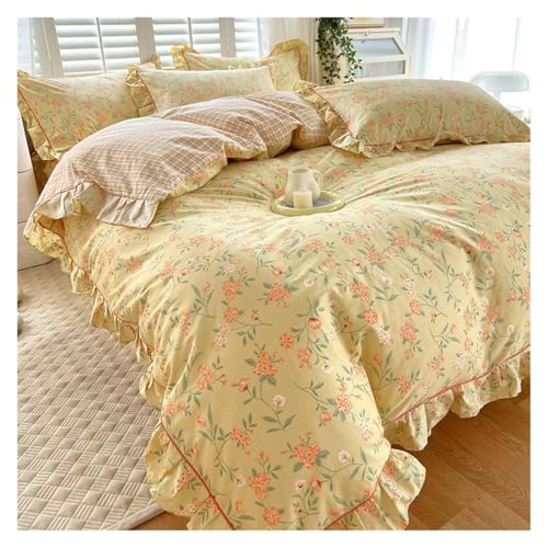 Housse de couette en coton à volants pour lit Queen et King size - 2