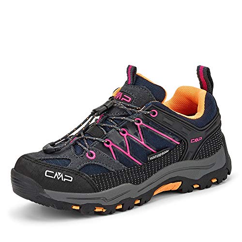 CMP Kids Rigel Low Trekking Shoes Wp, Scarpe da trekking Unisex - Bambini e ragazzi, Antracite-Bouganville 54UE, 36 EU