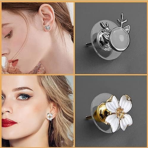 Image of Earring Back Stopper (200 Pcs) - Secure Metal Earring Backs with Rubber Grip for Studs & Heavy Earrings | Non-Slip Replacement Earring Stoppers (Gold & Silver Combo)