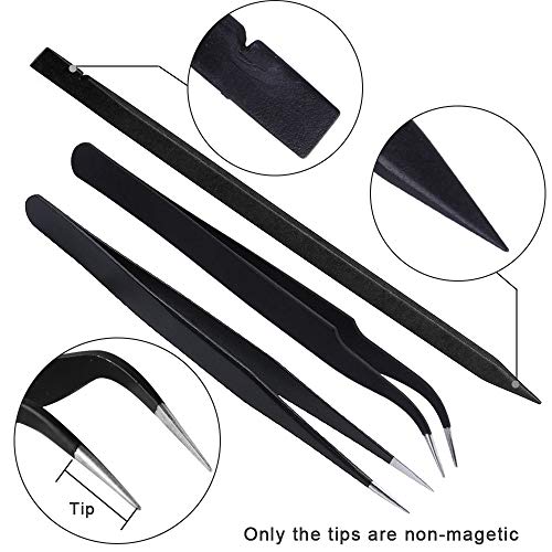 SIQUK 14 Pcs Pentalobe Screwdriver Tool Kit Precision Magnetic Screwdriver, Tweezer and Helper Stick for MacBook Air, Pro and Retina, Nintendo Switch, iPhone(Bonus: 1 Storage Bag + 1 Cleaning Cloth)