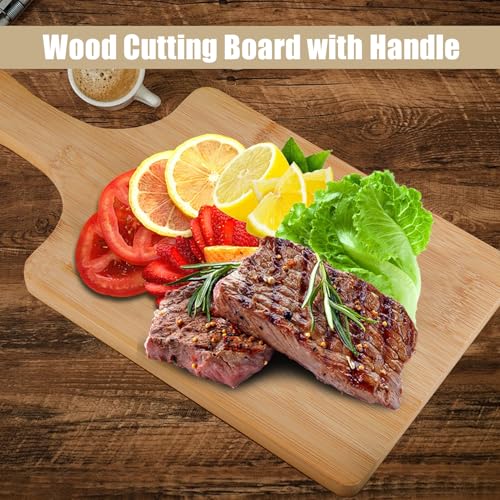Juego de 10 tablas de cortar de madera con mango miniatura 7