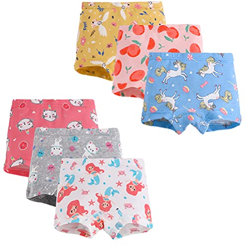 Image of Kids Series Baby Underwear Little Girls' Cotton Boyshort Panties (Pack of 6)