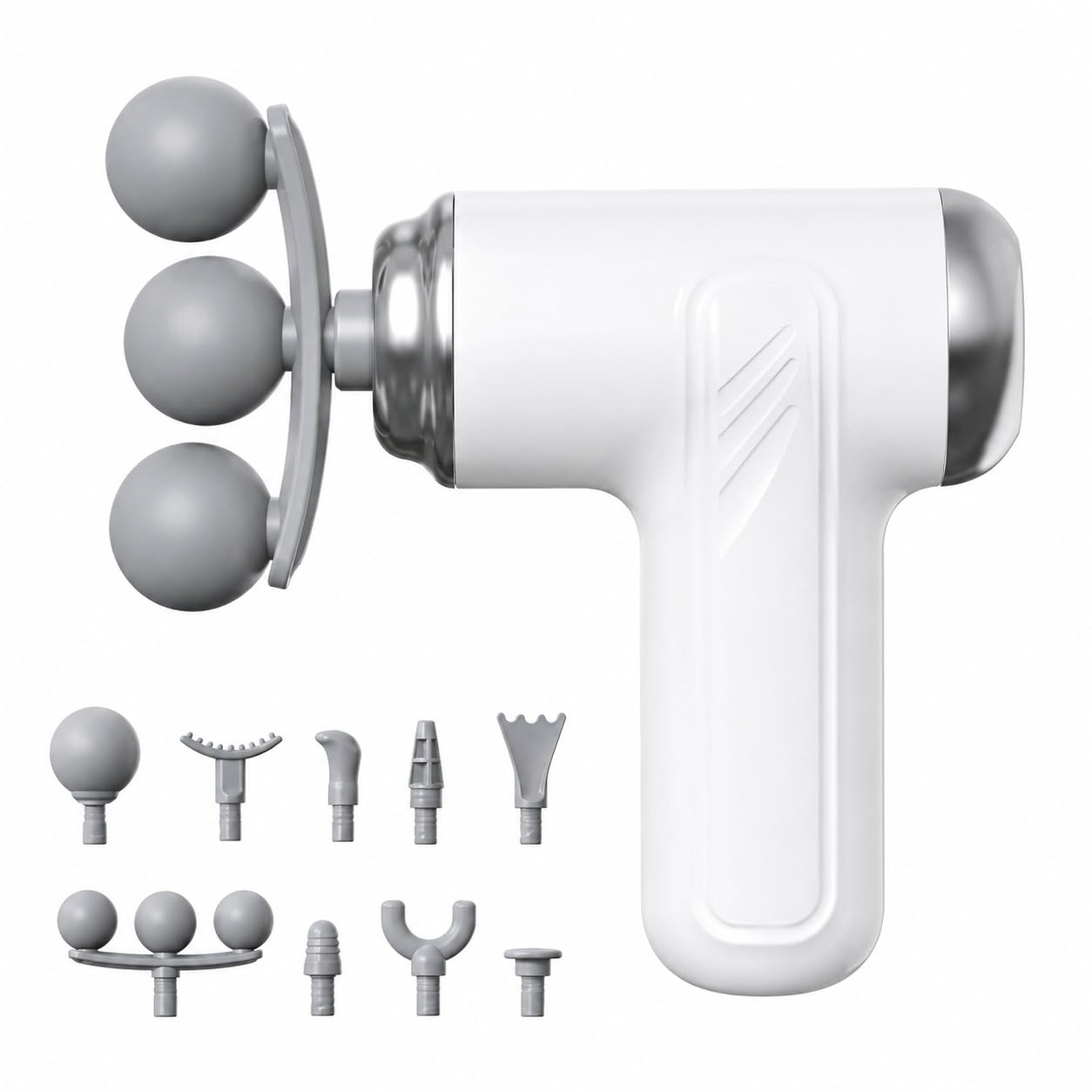 Aurent 9 in 1 Multipurpose Fascial Massage Gun, Sky Blue , with 9 Interchangeable Heads for Deep Tissue Relief Charge Boost Massage Gun | Body Massager | Massager Machine for Pain Relief for Men and Women | Deep Tissue Massager-image-15