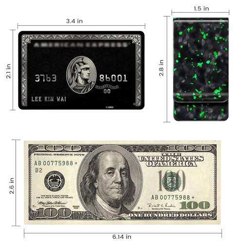 Image of Travelambo Carbon Fiber Money Clip Front Pocket Wallet Minimalist Wallet Slim Wallet Credit Card Holder