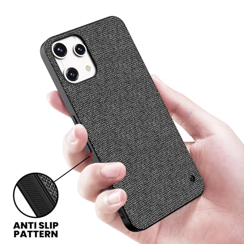 Image of Kapa Soft Full Fabric Protective Back Case Cover for Nothing Phone 3A LITE | Shockproof Slim Hard Anti Slip Back Case (Black)