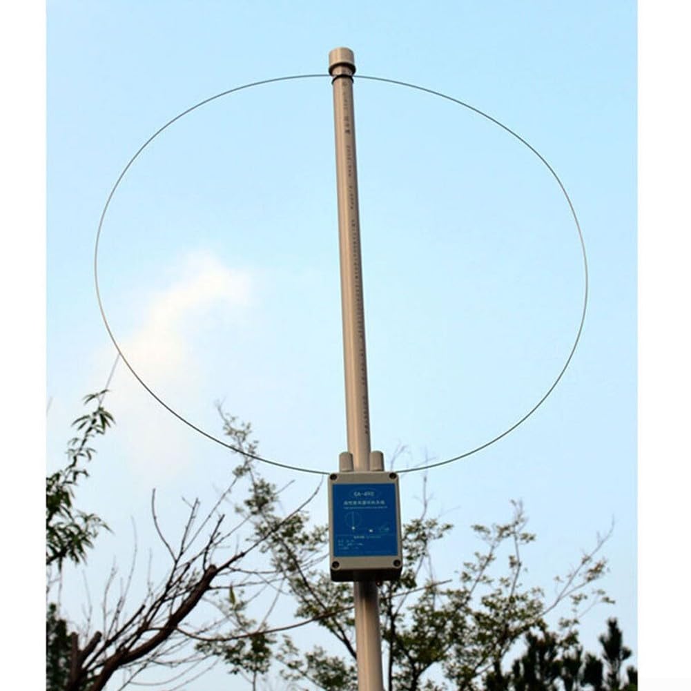 Antenne active Loop GA-490 haute performance 100 KHz-179 MHz avec câble RG174 de 10 m et connecteurs pour radios et récepteurs FM à ondes courtes aéronautiques à ondes courtes, installation extérieure