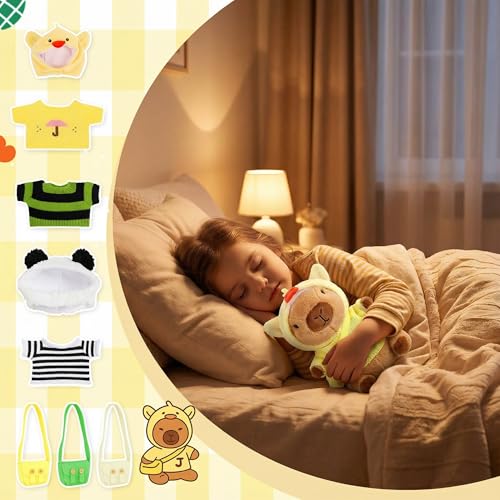redaica Capybara Plush with 9PCS Clothes & Accessories, Dress Up Graduation Stuffed Animals, Capibara Peluches Plush Toys, Capybara Toys Gifts for Mom, Birthday Party Classroom Prizes Gifts for Kids - image 3