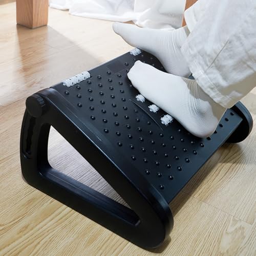 Pied de bureau hauteur réglable ergonomique et repose-pieds anti-glisse